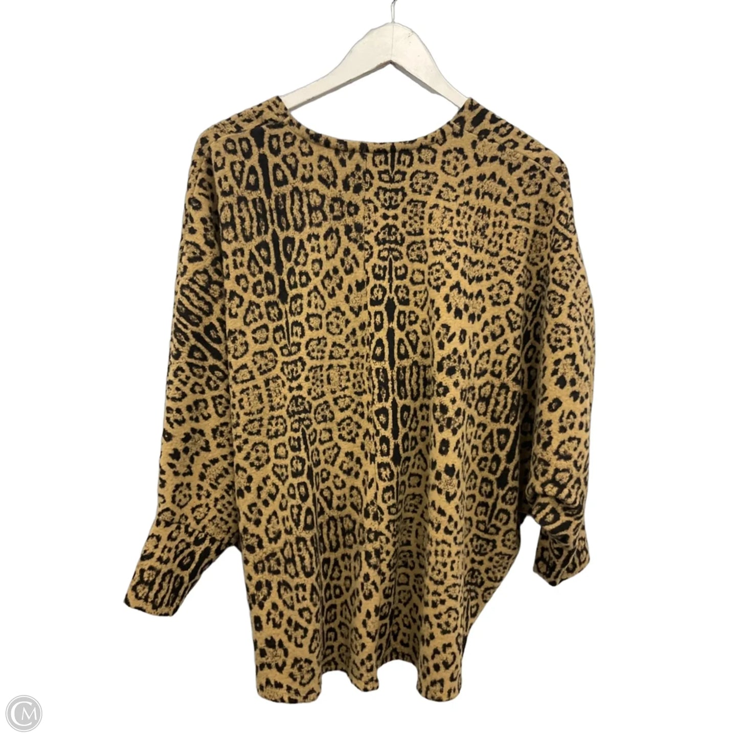 Sweater Cardigan By Chicos In Animal Print, Size: M
