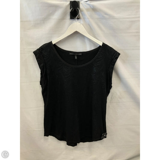 Top Short Sleeve By White House Black Market In Black, Size: L