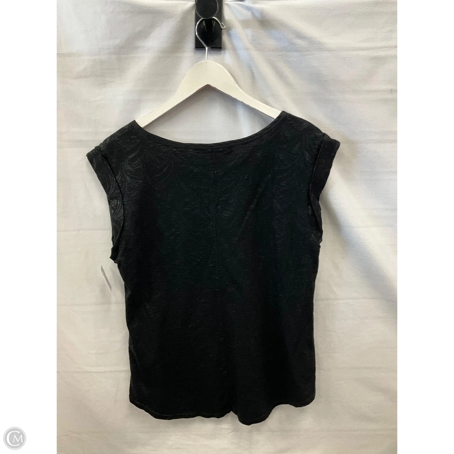 Top Short Sleeve By White House Black Market In Black, Size: L