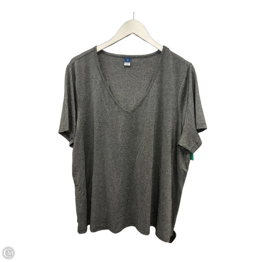 Top Short Sleeve By Old Navy In Grey, Size: Xxl
