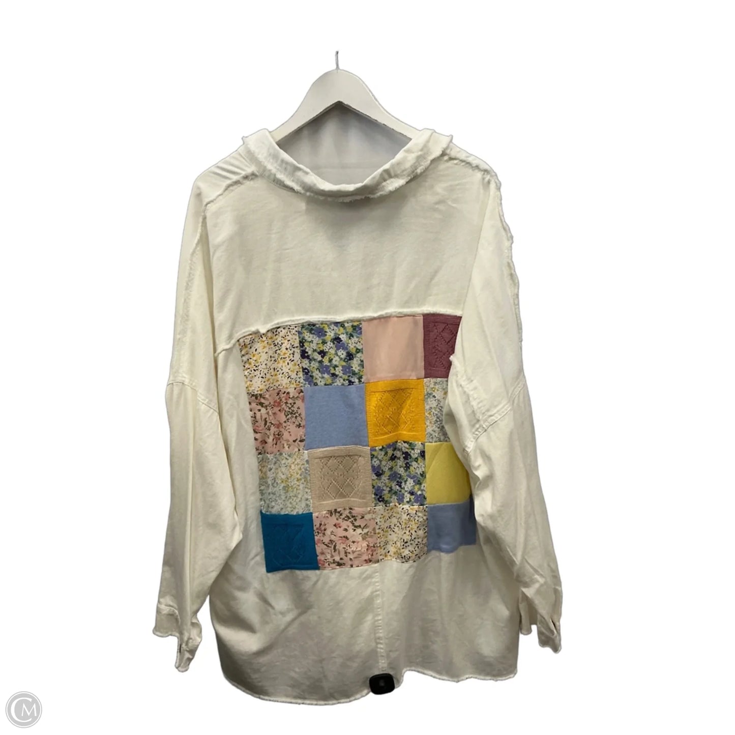 Jacket Shirt By Davi & Dani In White, Size: 3x