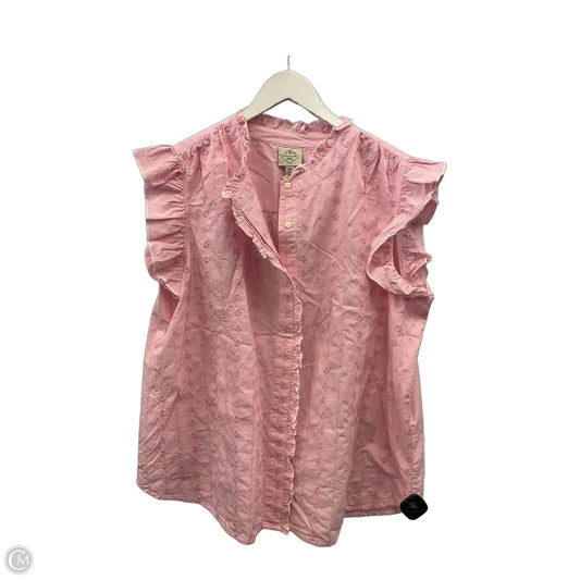 Top Sleeveless By St Johns Bay In Pink, Size: Xxl