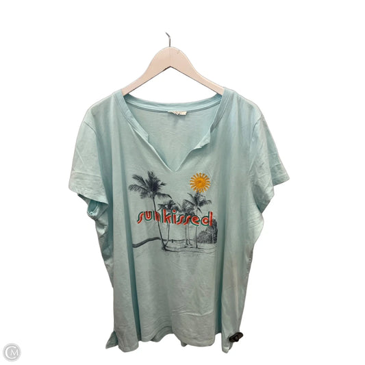 Top Short Sleeve By Maurices In Blue, Size: Xxl