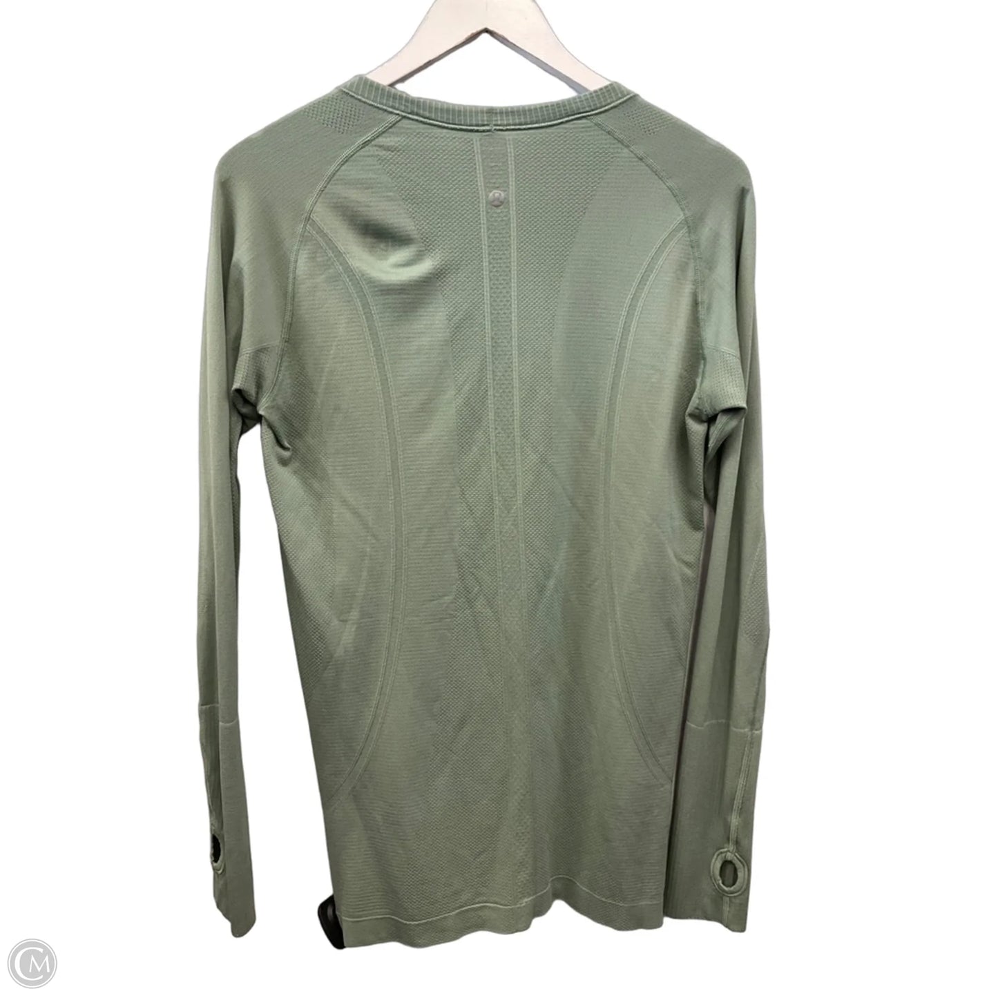 Athletic Top Long Sleeve Crewneck By Lululemon In Green, Size: L