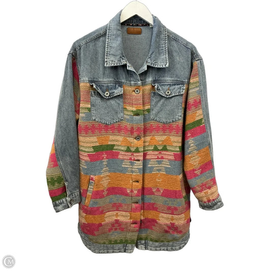 Jacket Denim By Umgee In Multi-colored, Size: M