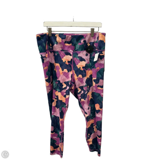 Athletic Leggings By Reebok In Multi-colored, Size: Xxl