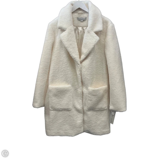Coat Faux Fur & Sherpa By Larry Levine In White, Size: Xl