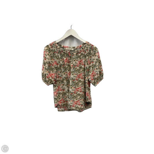 Top Short Sleeve By Loft In Floral Print, Size: M