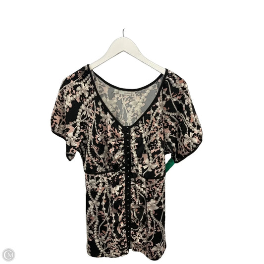 Top Short Sleeve By Maurices In Black, Size: Xl