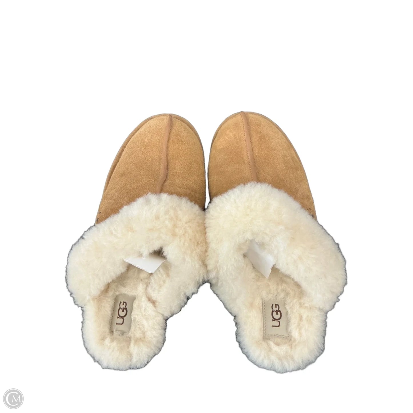 Slippers Designer By Ugg In Brown, Size: 9