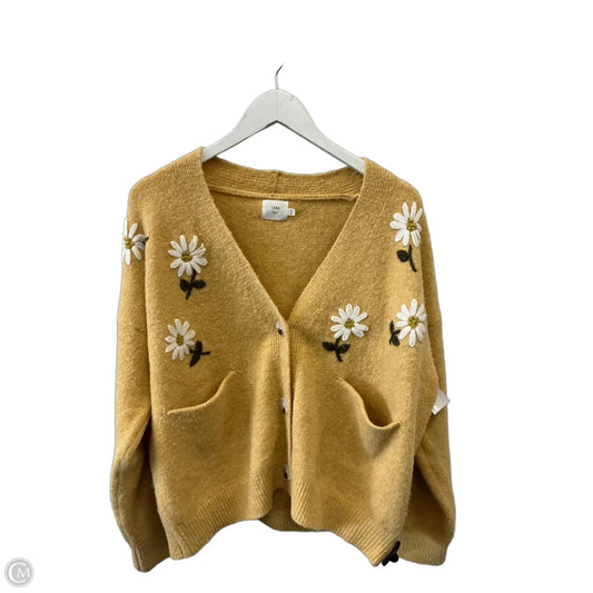 Cardigan By Clothes Mentor In Yellow, Size: M