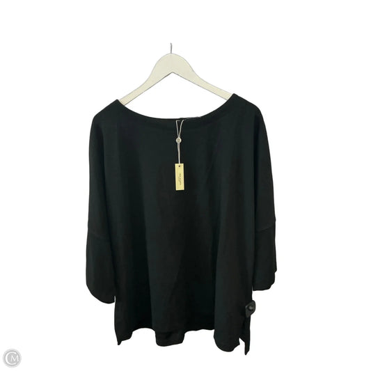 Top Short Sleeve By Max Studio In Black, Size: 2x