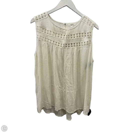 Top Sleeveless By Maurices In Cream, Size: Xxl