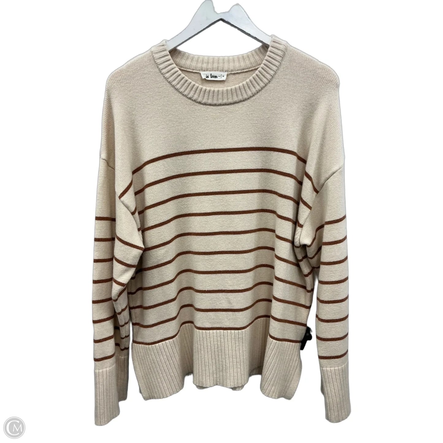Sweater By Clothes Mentor In Striped Pattern, Size: M