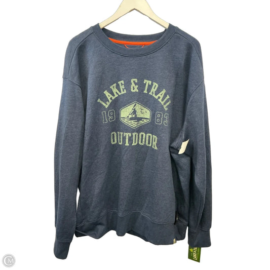 Sweatshirt Crewneck By Clothes Mentor In Blue, Size: Xxl