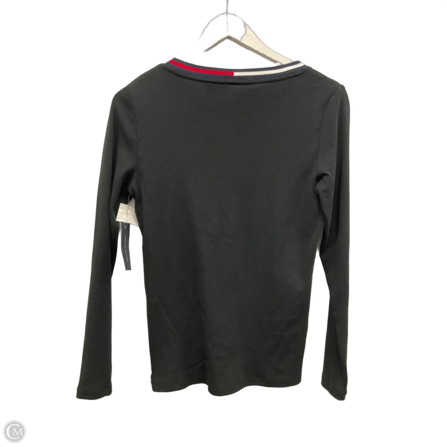 Top Long Sleeve By Tommy Hilfiger In Black, Size: S