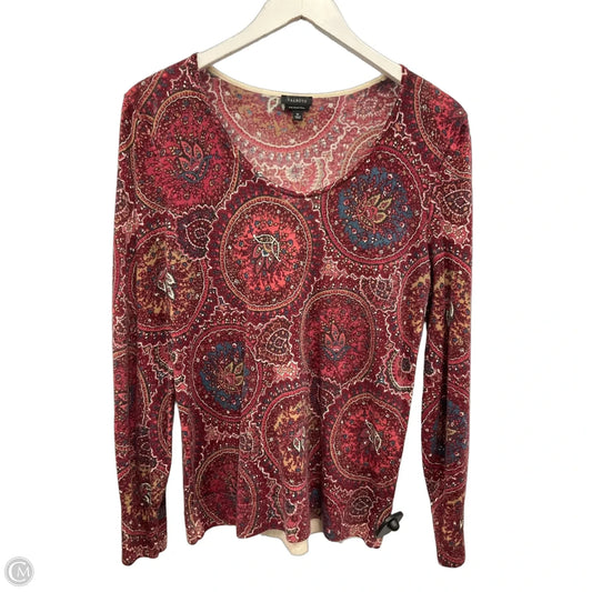 Top Long Sleeve By Talbots In Multi-colored, Size: M