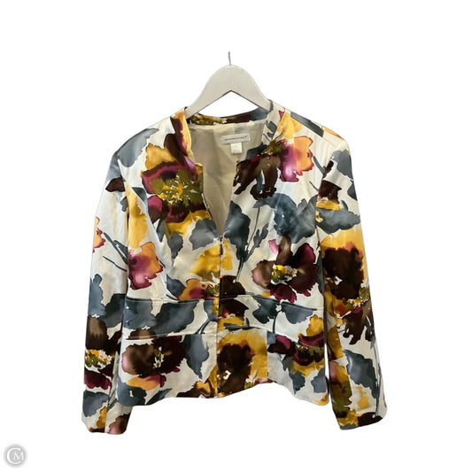 Jacket Other By Christopher And Banks In Floral Print, Size: L