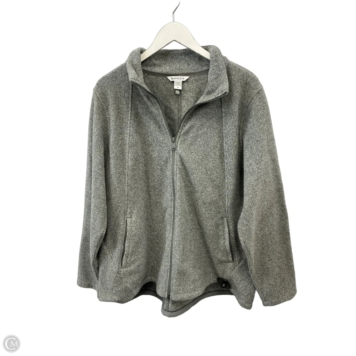 Athletic Jacket By Athleta In Grey, Size: 2x