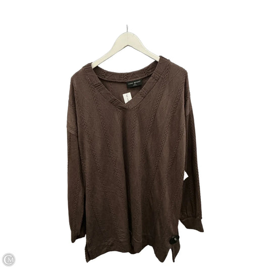 Top Long Sleeve By Lane Bryant In Brown, Size: 2x