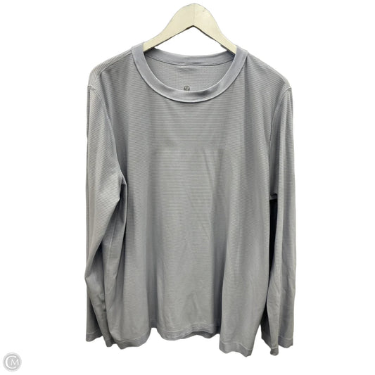 Athletic Top Long Sleeve Collar By Lululemon In Blue, Size: 12