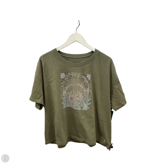 Top Short Sleeve By Life Is Good In Green, Size: Xxl