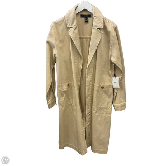 Coat Trench Coat By Forever 21 In Tan, Size: S