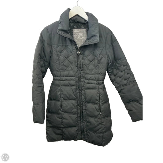 Coat Puffer & Quilted By Guess In Black, Size: Xs