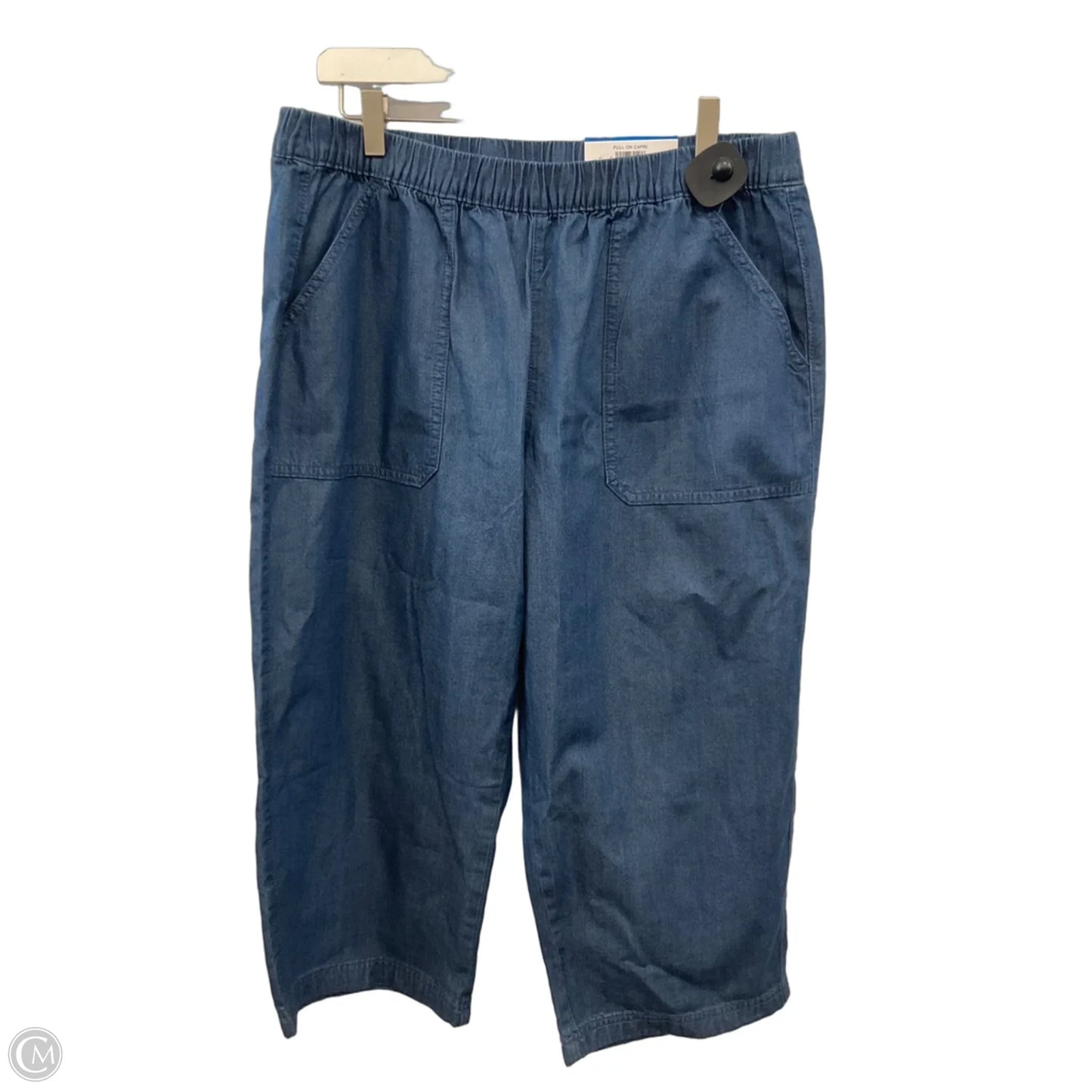 Capris By Style And Company In Blue Denim, Size: Xlp