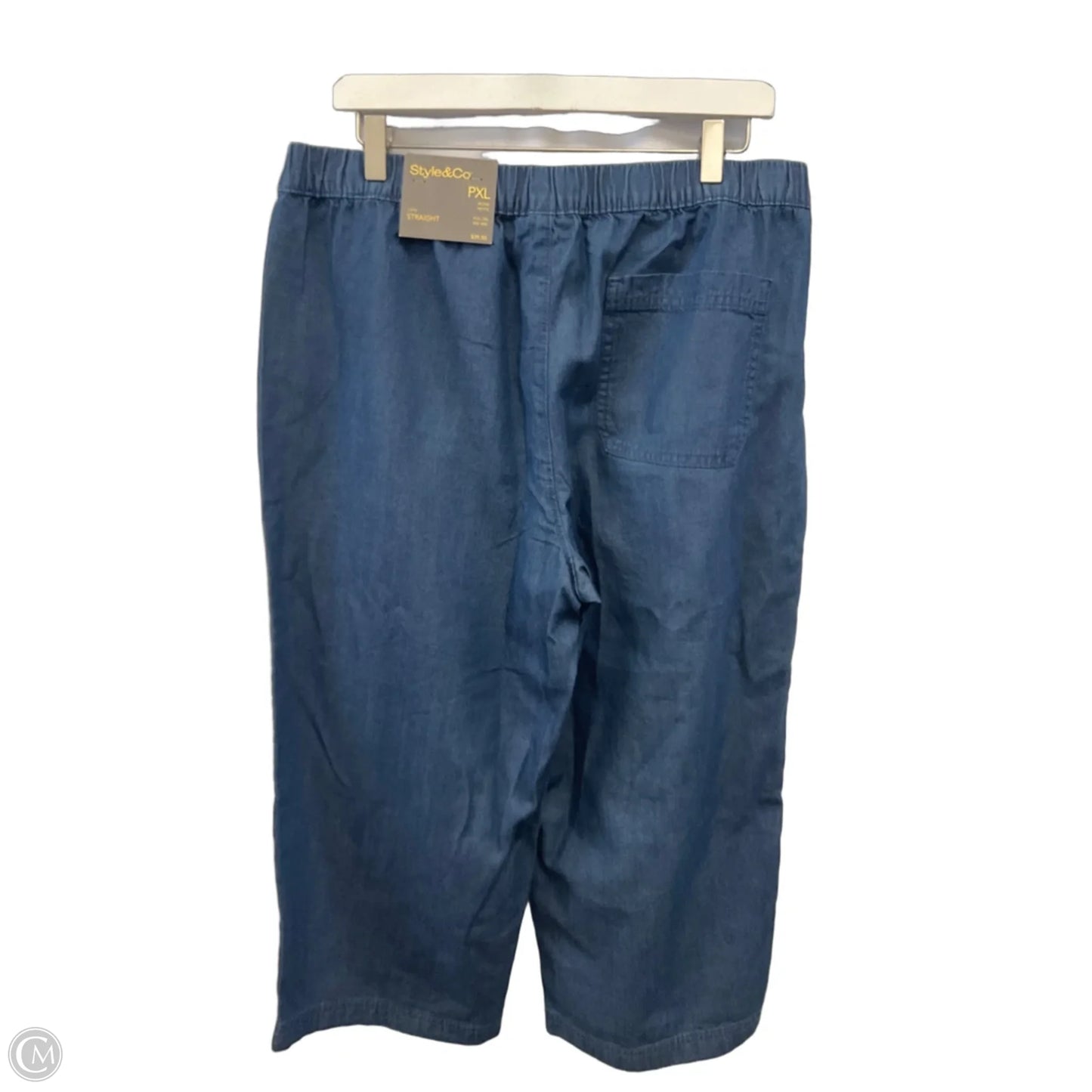 Capris By Style And Company In Blue Denim, Size: Xlp