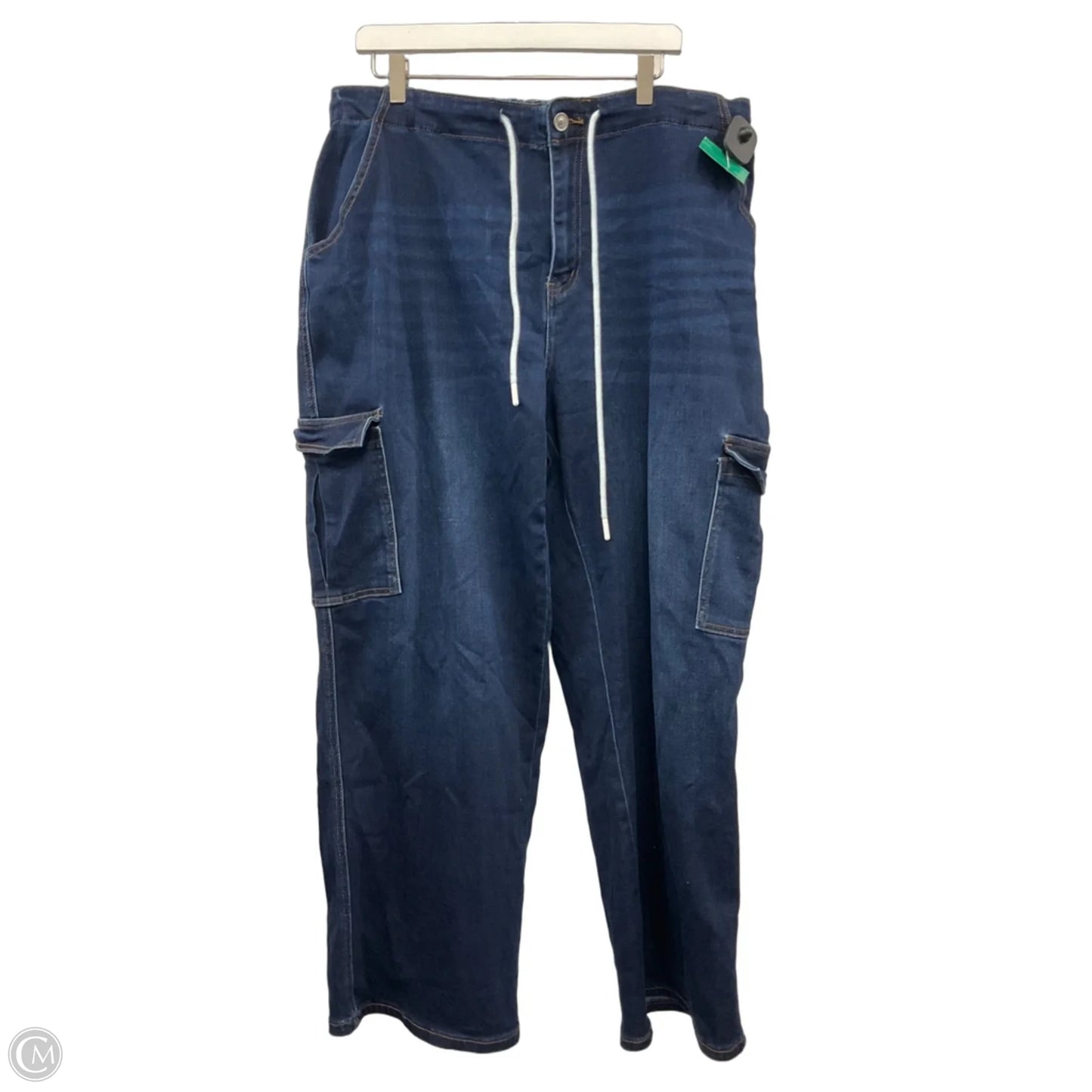 Jeans Wide Leg By Wax Jean In Blue Denim, Size: 20