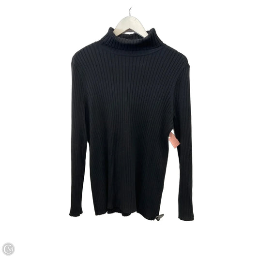 Top Long Sleeve By Chicos In Black, Size: L