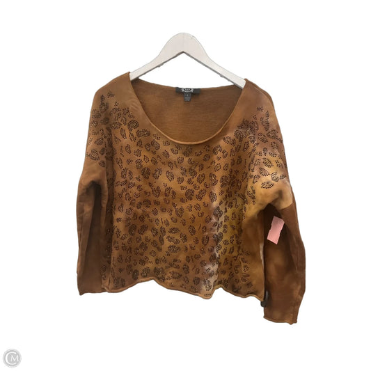 Top Long Sleeve By Clothes Mentor In Brown, Size: L