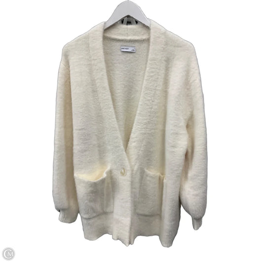 Sweater Cardigan By Nine West In Cream, Size: L