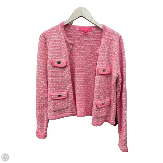 Sweater Cardigan Designer By Lilly Pulitzer In Pink, Size: S