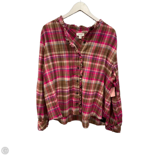 Top Long Sleeve By On 34th In Pink, Size: Xxl