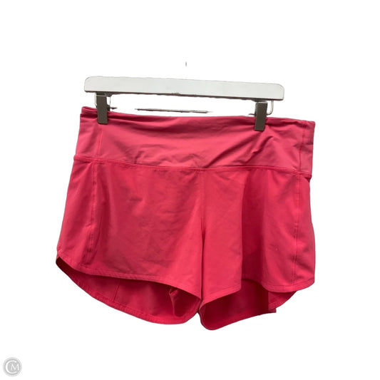 Athletic Shorts By Lululemon In Pink, Size: 10