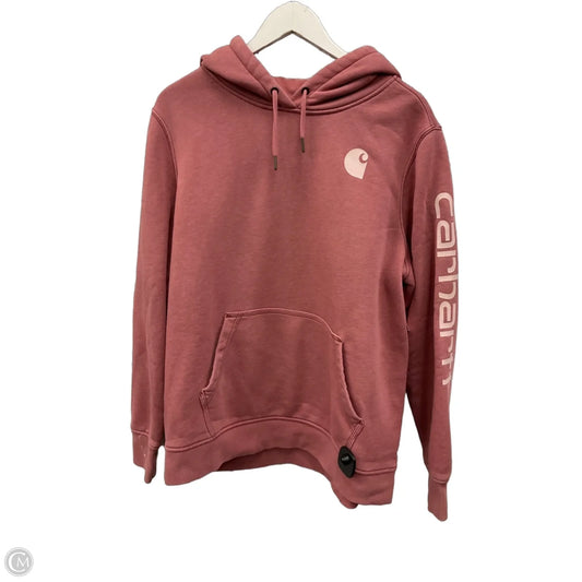 Athletic Sweatshirt Hoodie By Carhartt In Mauve, Size: Xl