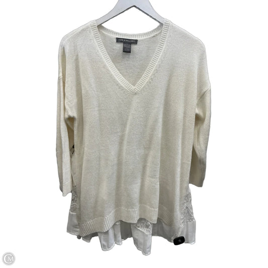 Sweater By Kate & Mallory In White, Size: L