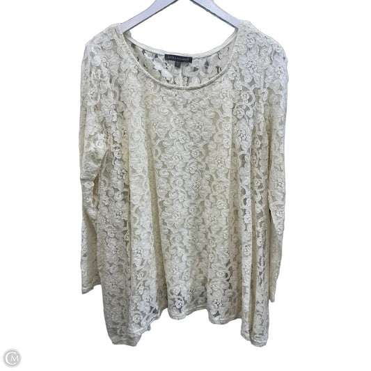 Top Long Sleeve By Kate & Mallory In Cream, Size: L