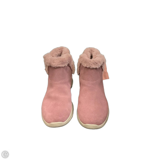 Boots Ankle Flats By Skechers In Pink, Size: 8