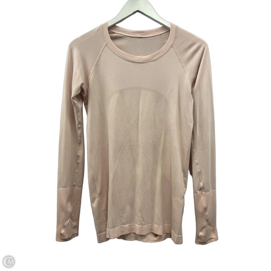 Top Long Sleeve By Lululemon In Pink, Size: M