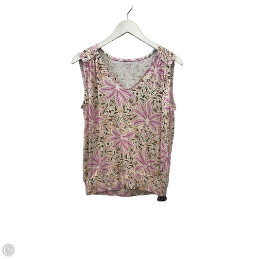 Top Sleeveless By Loft In Multi-colored, Size: M
