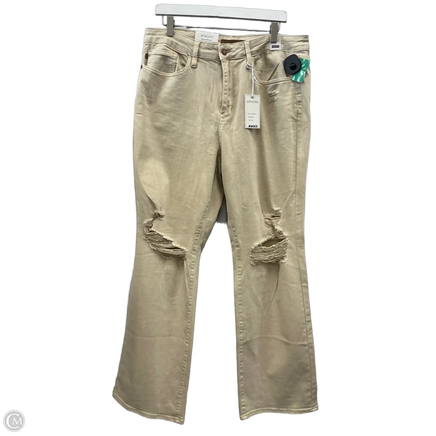 Jeans Straight By Judy Blue In Beige, Size: 18
