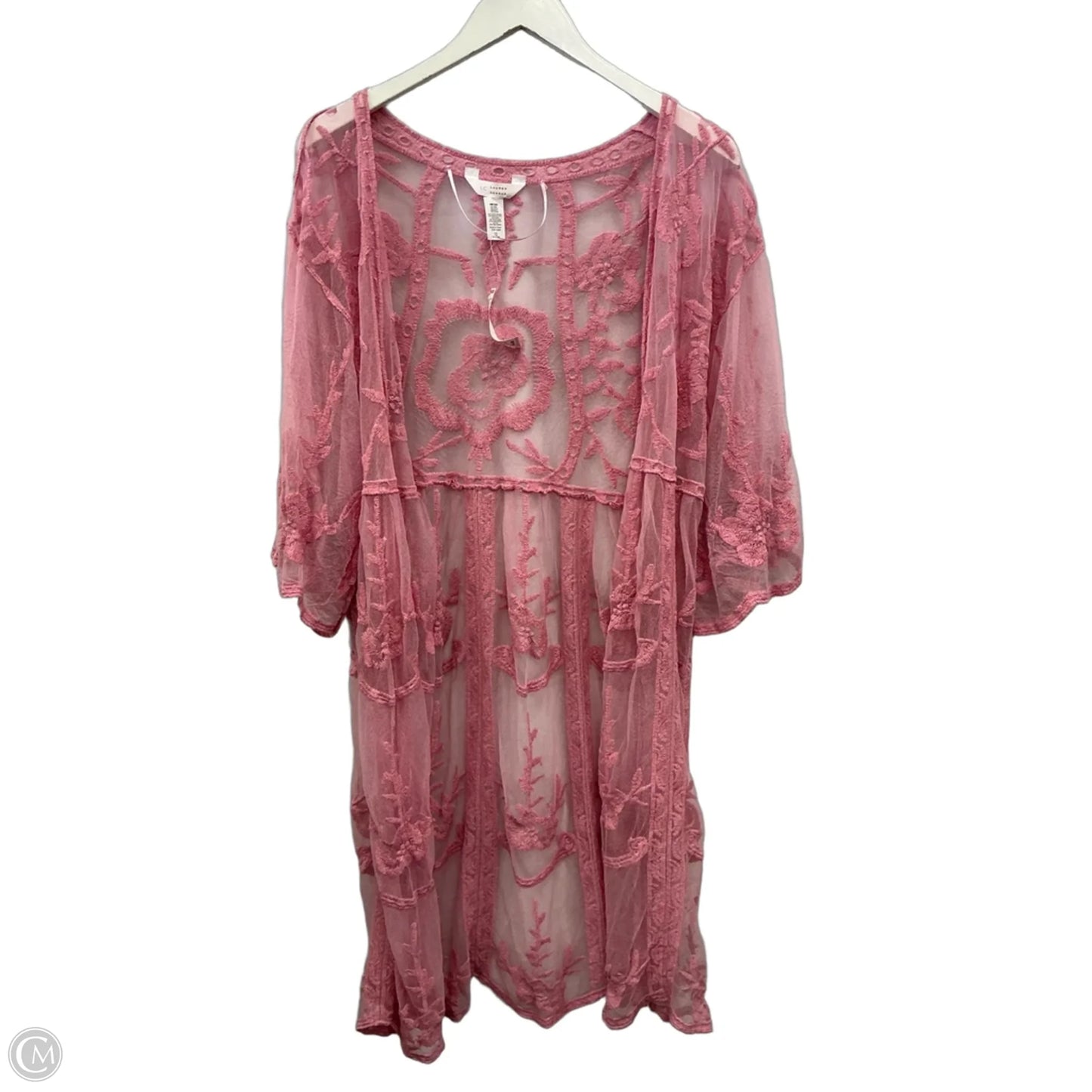 Kimono By Clothes Mentor In Pink, Size: Osfm