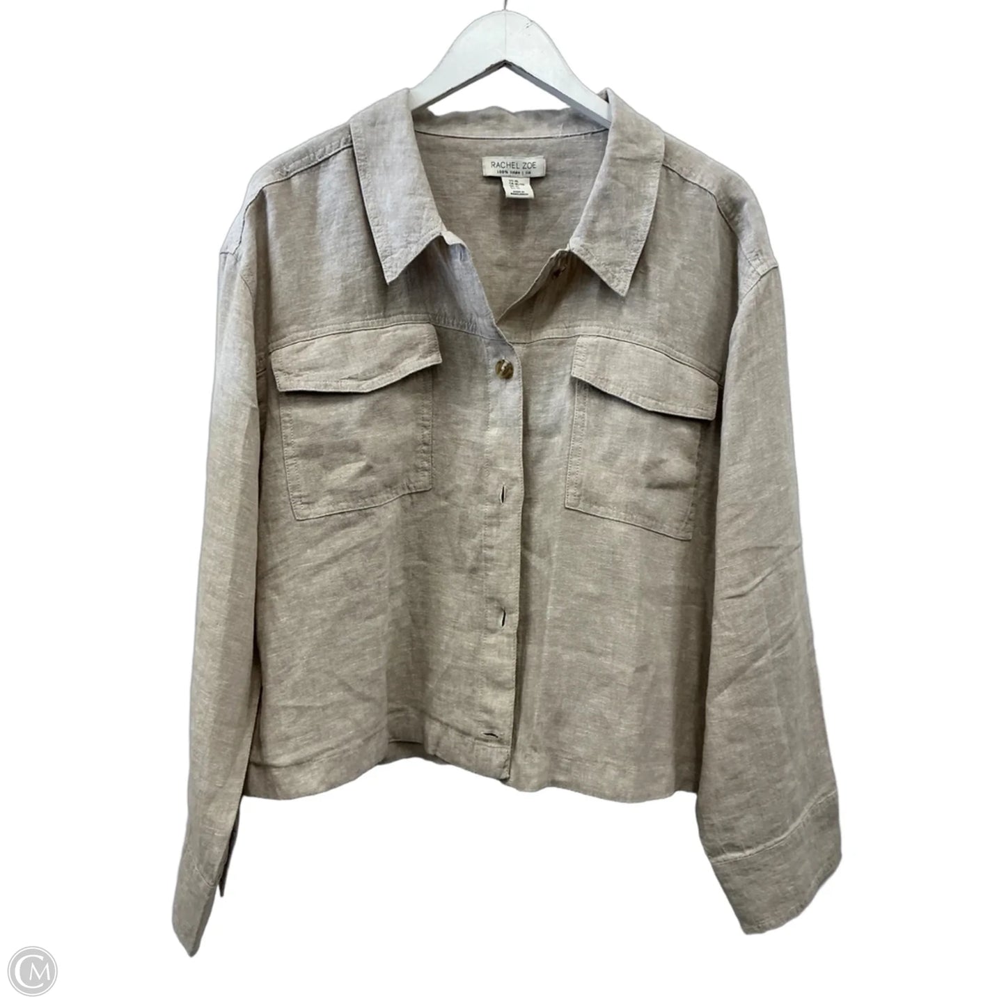 Blazer By Rachel Zoe In Tan, Size: Xl