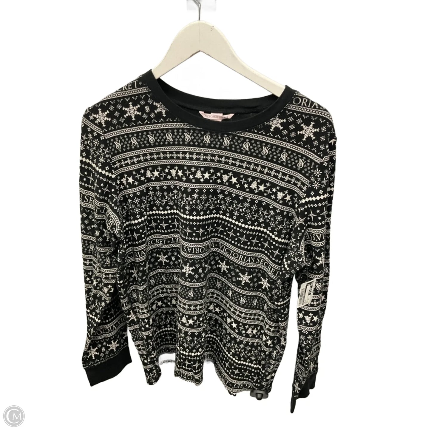 Top Long Sleeve By Victorias Secret In Black, Size: 2x