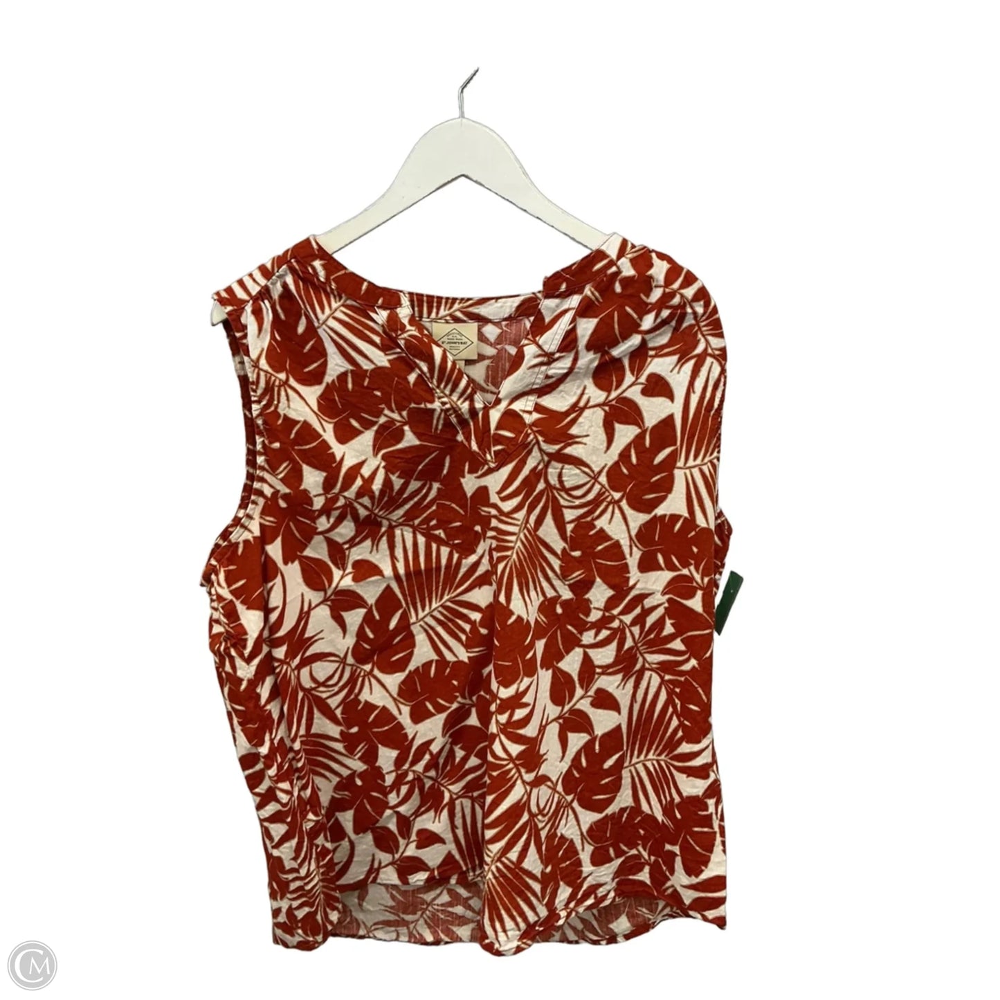 Top Sleeveless By St Johns Bay In Orange, Size: Xl