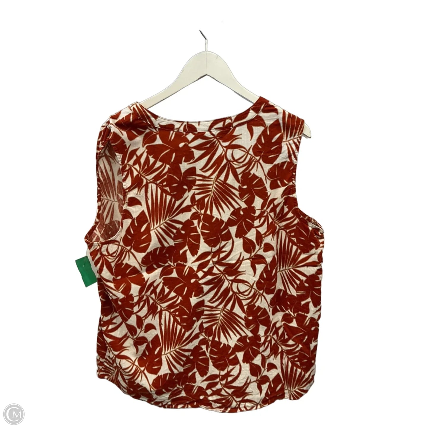 Top Sleeveless By St Johns Bay In Orange, Size: Xl