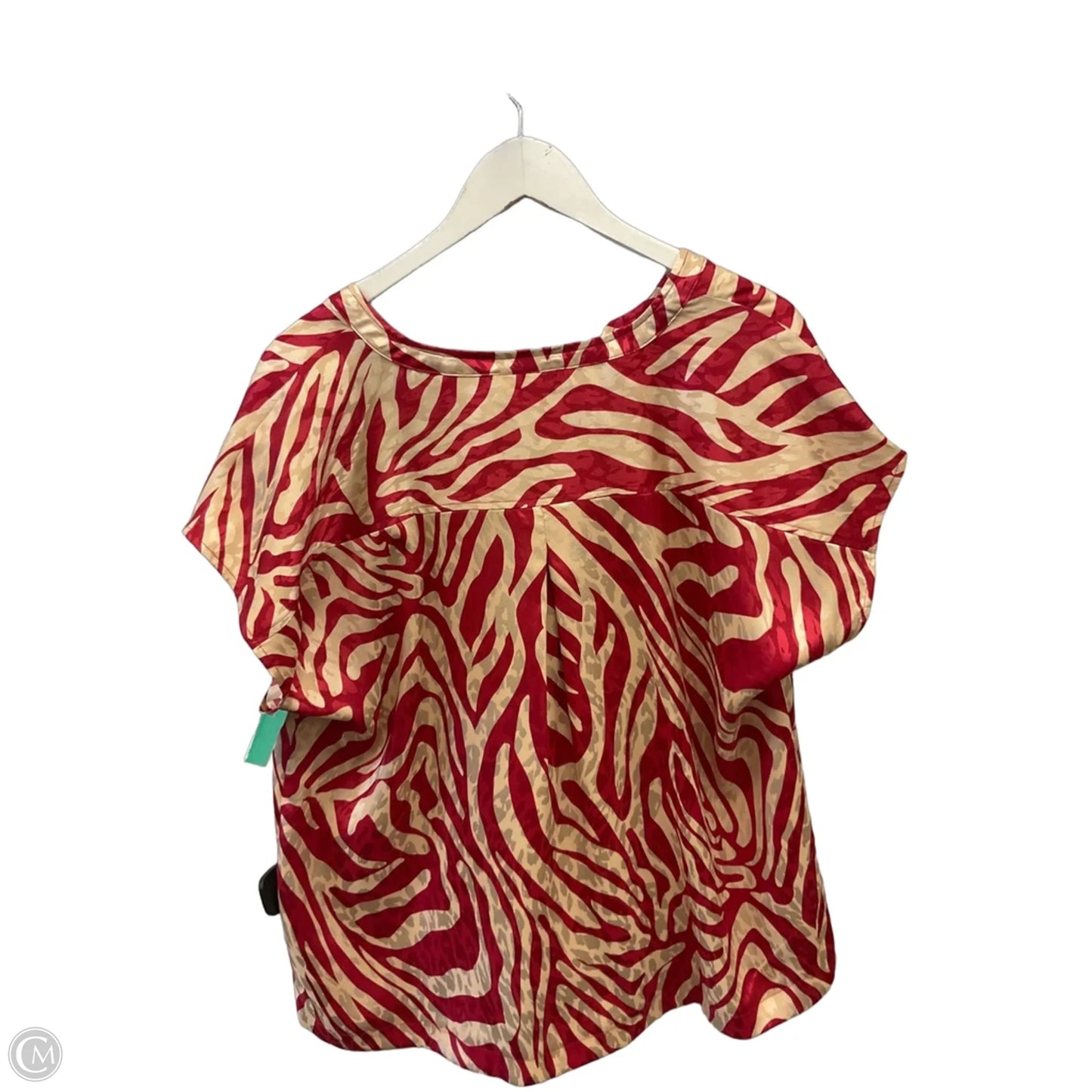 Top Sleeveless By Liz Claiborne In Pink & Tan, Size: Xl